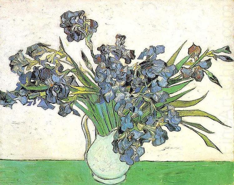 Vincent Van Gogh Still Life - Vase with Irises china oil painting image